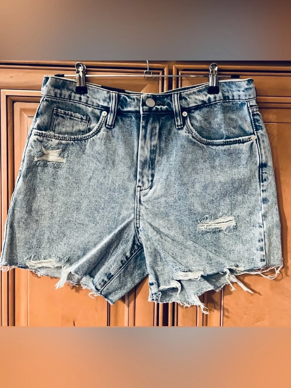 NWT Blank NYC Distressed High Rise Mom Shorts